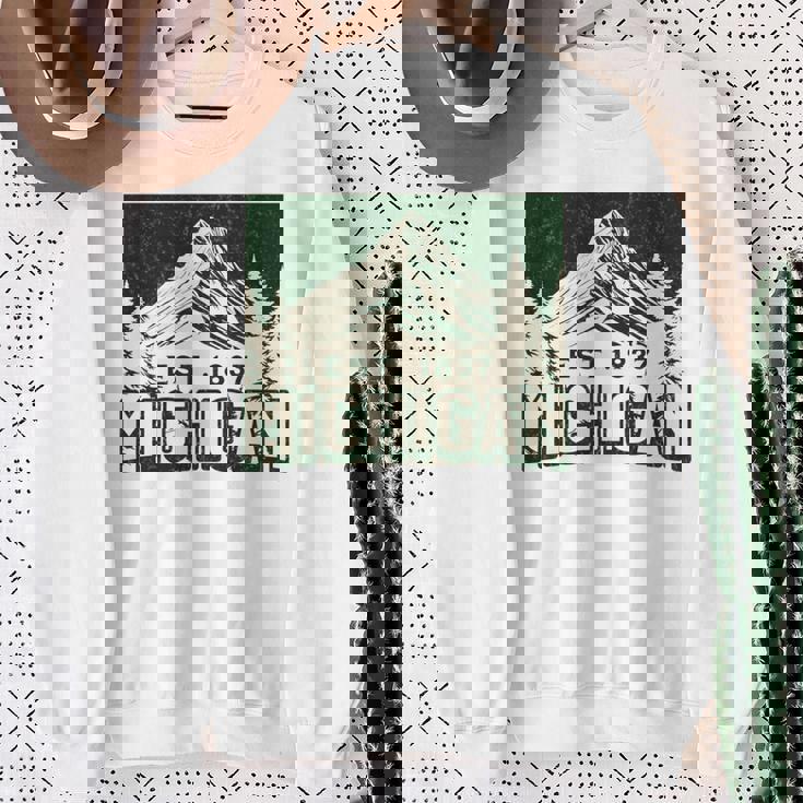 ミシガン 長袖tシャツ スウェットシャツ 年配の女性への贈り物