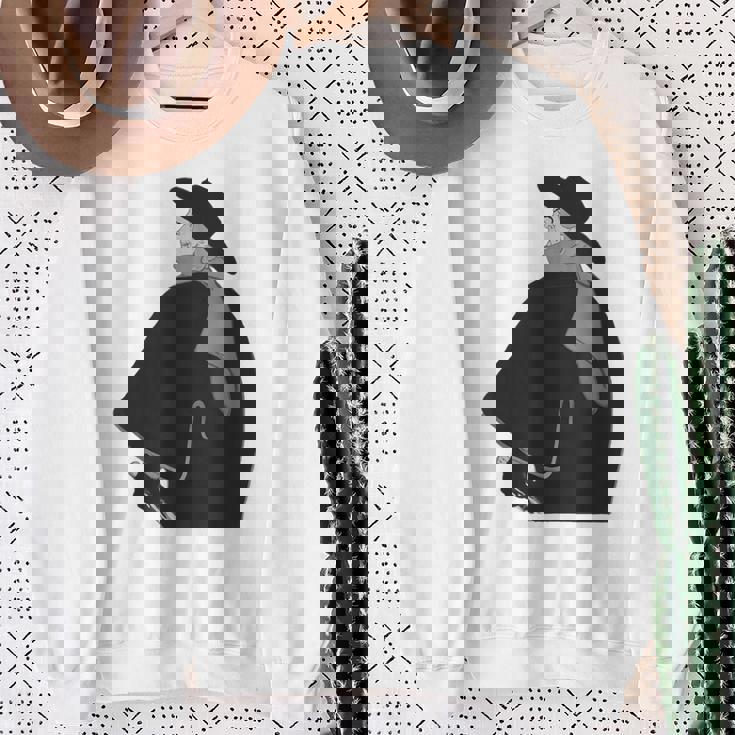 ミステリアスなクロークドクラシック紳士ヴィンテージノワールスタイル スウェットシャツ 年配の女性への贈り物