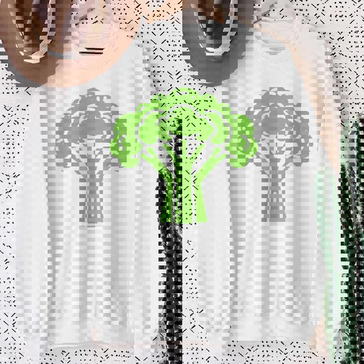 ミニマリスト かわいい ブロッコリー シンプルな野菜 ブロッコリー スウェットシャツ 年配の女性への贈り物