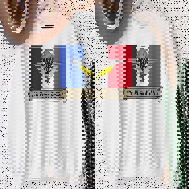 ミリタリー サンミッシェル 守護空挺部隊 フランス軍 長袖tシャツ スウェットシャツ 年配の女性への贈り物