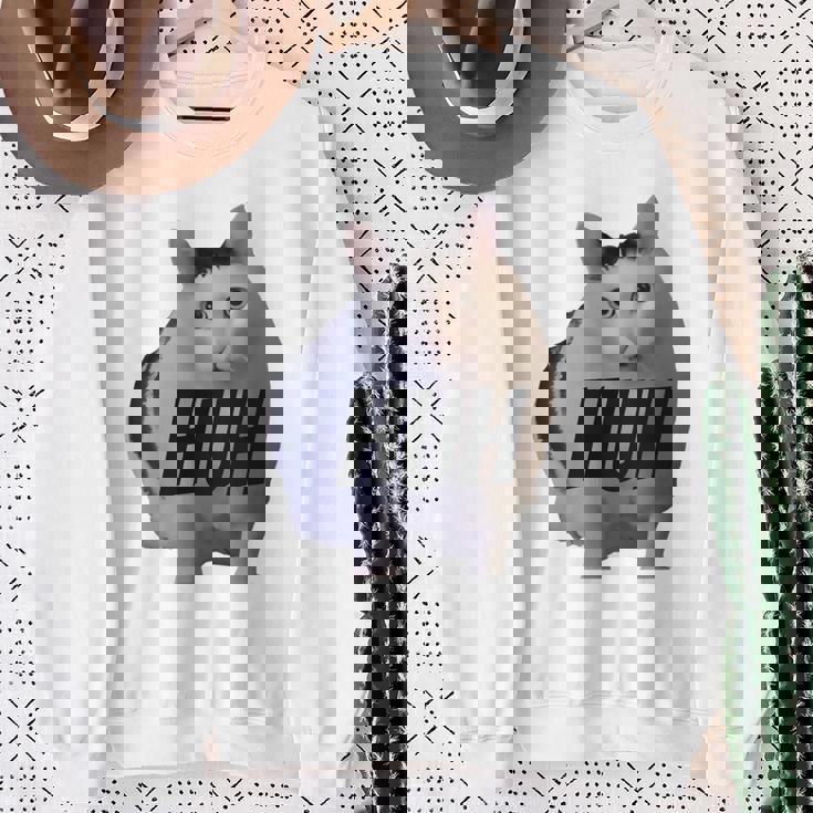 ミームハァキャット面白い 長袖tシャツ スウェットシャツ 年配の女性への贈り物