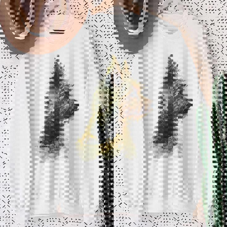 ヨークシャーテリア 犬 モチーフ ペット アートワーク ヨークシャーテリア スウェットシャツ 年配の女性への贈り物