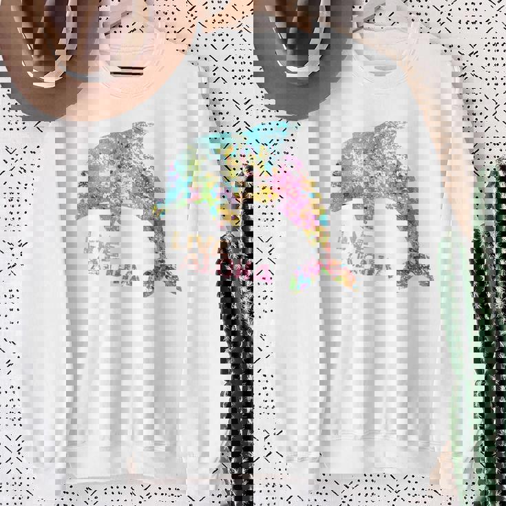 ライブ アロハ イルカ グラフィック スウェットシャツ 年配の女性への贈り物