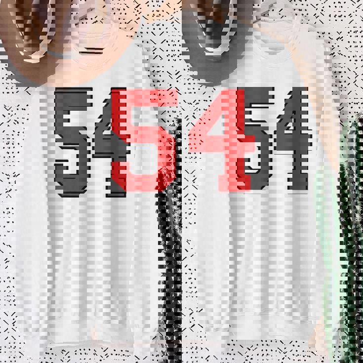 ラッキーナンバー54 クラシックカレッジアメリカン代表チームのファンプレイヤー スウェットシャツ 年配の女性への贈り物