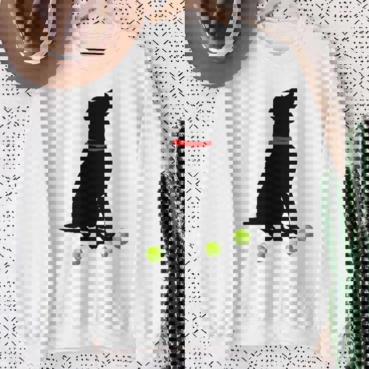 ラブラドールレトリバー 犬 イエロー ラボ テニスボール ギフト スウェットシャツ 年配の女性への贈り物