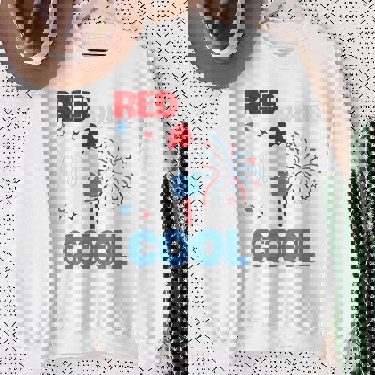 レッド ホワイト クールなアメリカ国旗 アイスキャンディー 面白い 7月4日 長袖tシャツ スウェットシャツ 年配の女性への贈り物