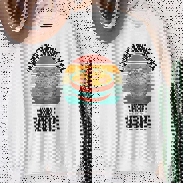 レトロでかわいいヴァタパ ワタパなしでは人生は想像できない。 スウェットシャツ 年配の女性への贈り物