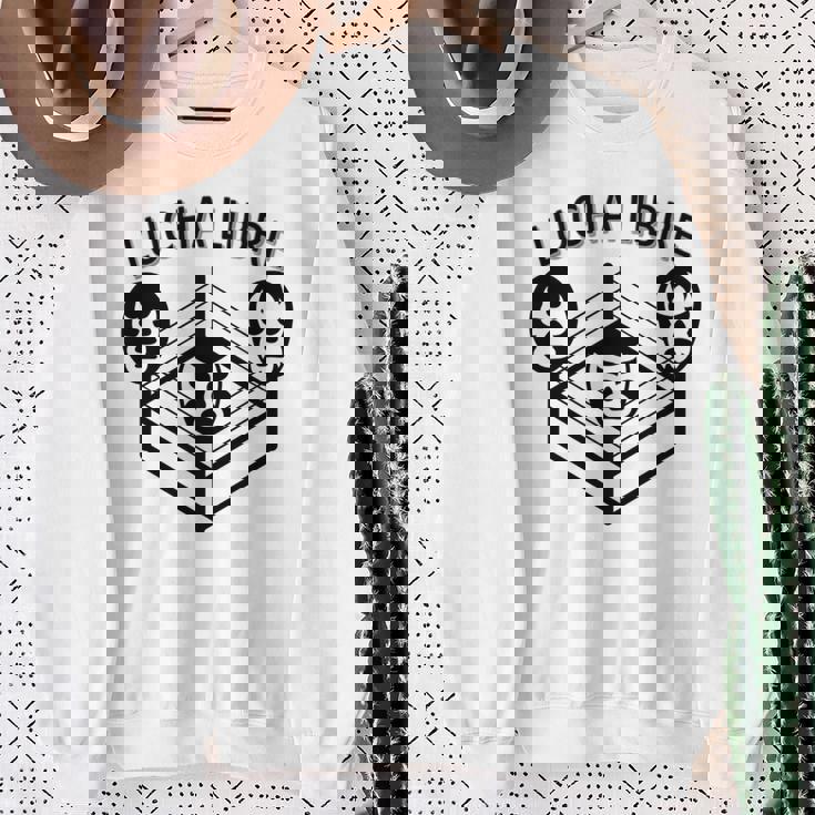 レトロレスリングテレビルチャリブレ 長袖tシャツ スウェットシャツ 年配の女性への贈り物