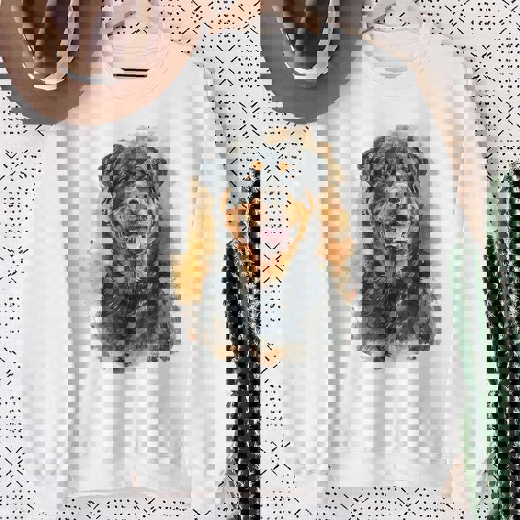 ロットワイラー 犬 モチーフ ペット アートワーク カラフル ロットワイラー スウェットシャツ 年配の女性への贈り物