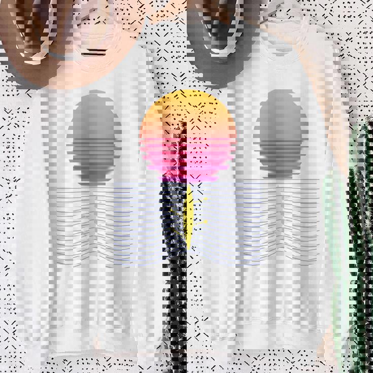 ローイング レトロ サンセット I チーム ローイング ボート ローイング スポーツ 長袖tシャツ スウェットシャツ 年配の女性への贈り物