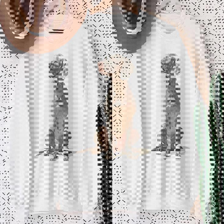 ワイマラナー 犬 グラフィック ペット イラスト ワイマラナー スウェットシャツ 年配の女性への贈り物