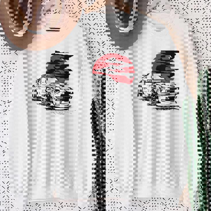 ヴィンテージジャパニーズクラシックカー、レーシングモータースポーツ スウェットシャツ 年配の女性への贈り物