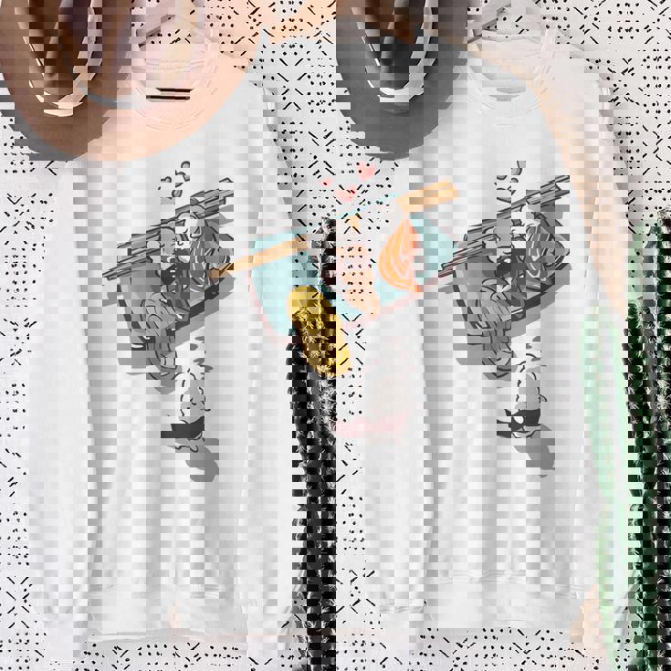 一緒に寝る 寿司 と 寝ぼける 寿司 たまご サーモン 穴子 スウェットシャツ 年配の女性への贈り物