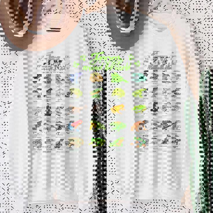 世界のカエル カエル スウェットシャツ 年配の女性への贈り物