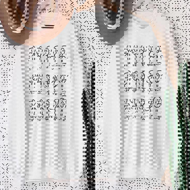 代数ダンスおかしい関数グラフ図科学数学方程式 スウェットシャツ 年配の女性への贈り物