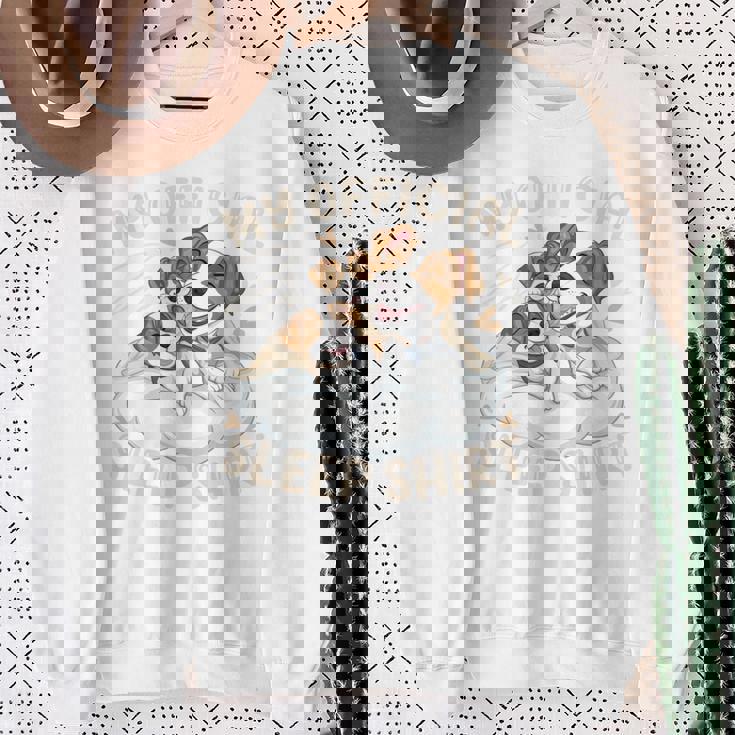 公式スリープシャツ、ジャックラッセルテリアと子犬 長袖tシャツ スウェットシャツ 年配の女性への贈り物