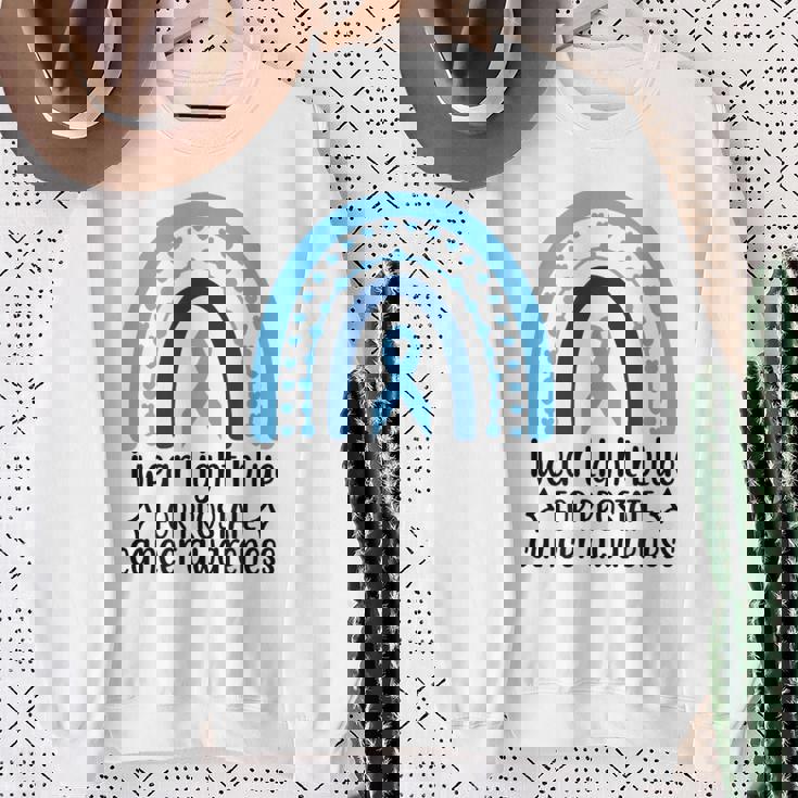 前立腺がん啓発 ライトブルー アーチ スウェットシャツ 年配の女性への贈り物