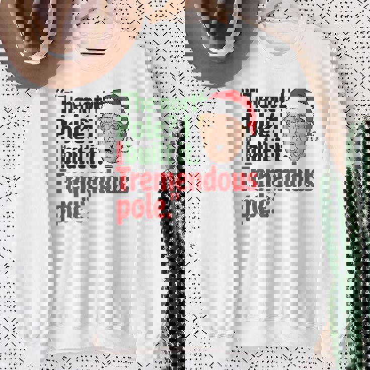 北極I Build It Tremendous Pole 面白い トランプ クリスマス 長袖tシャツ スウェットシャツ 年配の女性への贈り物