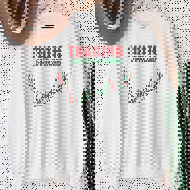 取引、それはすべて重要なのは株式トレーダー投資家 スウェットシャツ 年配の女性への贈り物