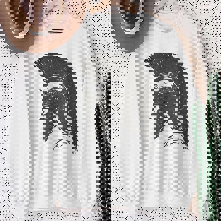 古代戦士ギリシャローマスパルタ兵士ヘルメットグラフィック スウェットシャツ 年配の女性への贈り物