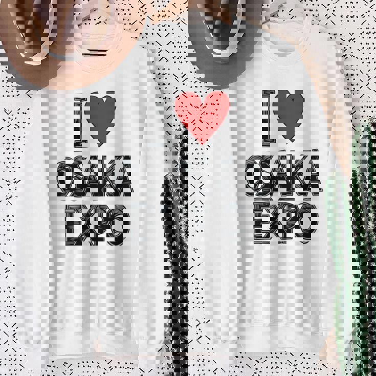 大阪万博 関西万博 記念 I Love Osaka Expo グッズ お土産 本 プレゼント メンズ レディース 長袖tシャツ スウェットシャツ 年配の女性への贈り物