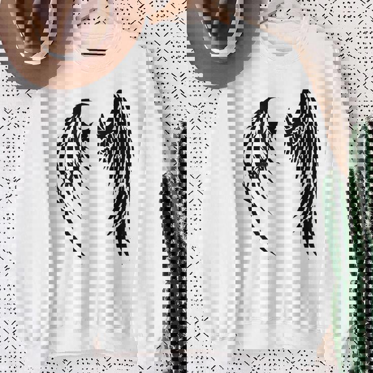 天使 悪魔 翼 神話 信仰 スウェットシャツ 年配の女性への贈り物