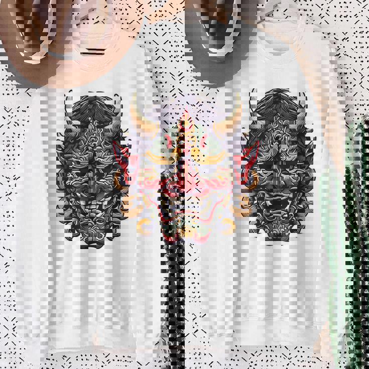 妖怪はにゃおにマスク 日本の悪魔 鬼鬼 鬼 鬼 おにマスク スウェットシャツ 年配の女性への贈り物