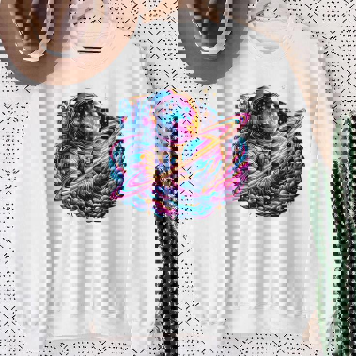 宇宙飛行士 惑星 科学 メンズ 宇宙 アート 宇宙飛行士 長袖tシャツ スウェットシャツ 年配の女性への贈り物