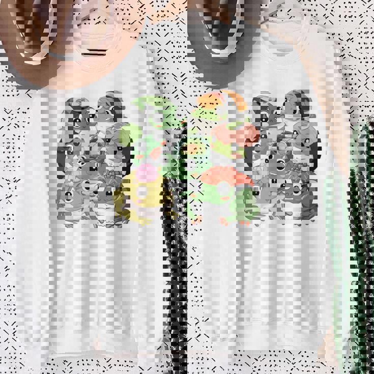 寿司 アニメ カエル 寿司好き 長袖tシャツ スウェットシャツ 年配の女性への贈り物