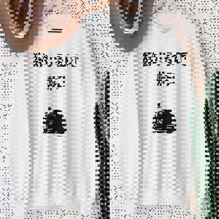 帰れ猫がいるので邪魔しないでデザイン スウェットシャツ 年配の女性への贈り物