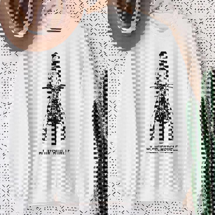 恋人はオートバイ カフェレーサー スクランブラー クラシックバイク ネイキッドバイク スウェットシャツ 年配の女性への贈り物