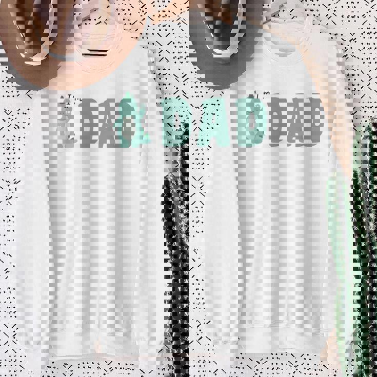 恐竜 かわいい 恐竜好き 家族 お揃い 親子ペア 親子コーデ 家族写真 お父さん 父 パパ I'm Dad スウェットシャツ 年配の女性への贈り物