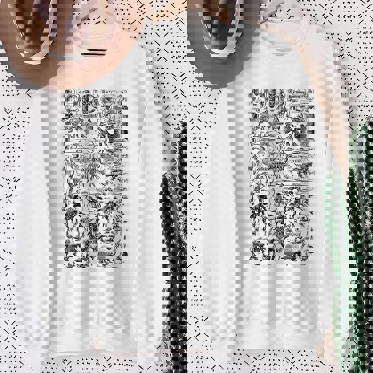 恐竜の化石 T-Rex 古生物学 ヴィンテージ 考古学 ギフト スウェットシャツ 年配の女性への贈り物