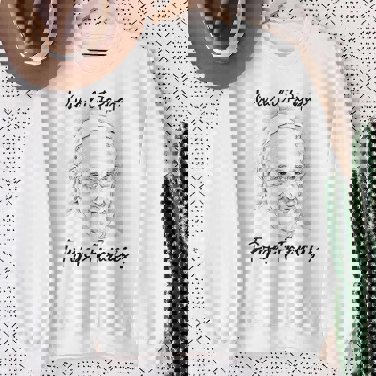 教皇フランシスコ クリスチャン カトリック ビバ イル パパ 教皇 フランシスコ スウェットシャツ 年配の女性への贈り物