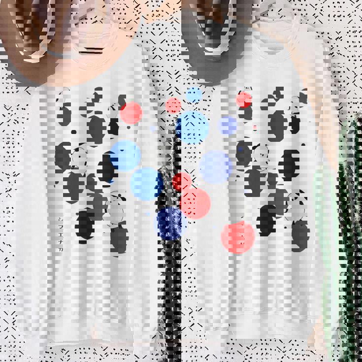 日本の野鳥 シマエナガ 赤 青 ドット 丸 水玉 関西 イベント 家族 お揃い スウェットシャツ 年配の女性への贈り物