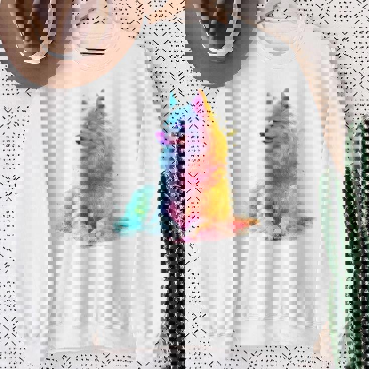 日本スピッツ 犬 モチーフ ペットアート 日本スピッツ スウェットシャツ 年配の女性への贈り物