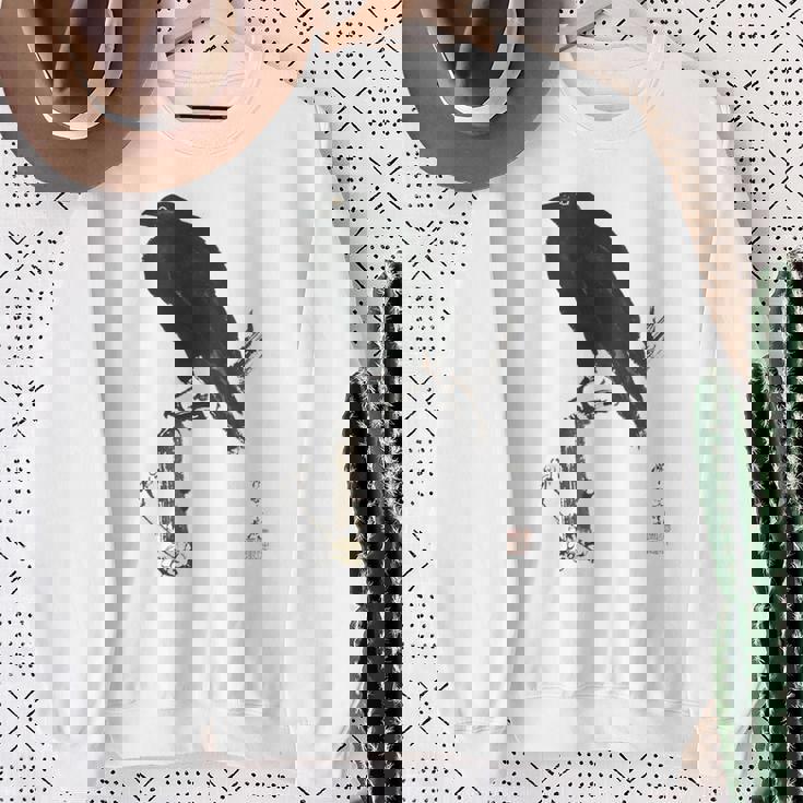 日本美術、浮世絵、河鍋暁斎、カラス 、レトロ、日本文化 スウェットシャツ 年配の女性への贈り物