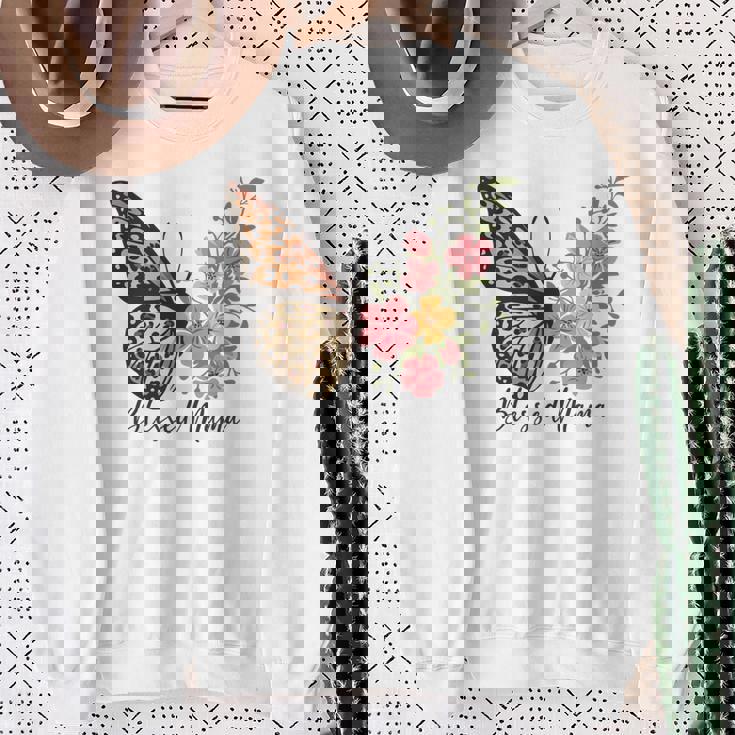 最高のママ史上最高の母の日祝福されたママ 長袖tシャツ スウェットシャツ 年配の女性への贈り物