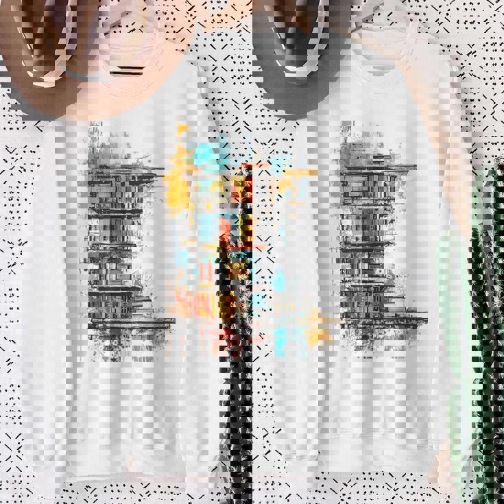 本 抽象的 グラフィック デッサン イラスト 絵画 本 スウェットシャツ 年配の女性への贈り物