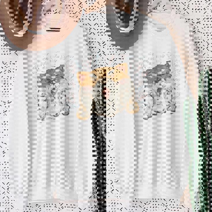 柴犬 かわいい いぬ 子犬 ペット おもしろ 動物 アート イラスト 長袖tシャツ スウェットシャツ 年配の女性への贈り物