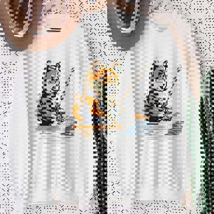 柴犬 犬 イヌ 面白いtシャツ 釣り 釣りバカ 釣り人 メンズ おもしろ 面白い 服 海釣り 川釣り 文字tシャツ 長袖tシャツ スウェットシャツ 年配の女性への贈り物