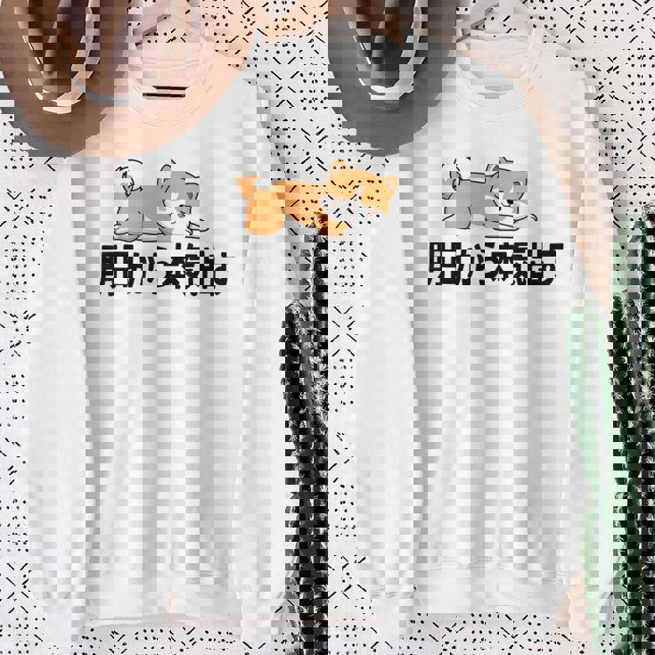 柴犬ファンにおすすめ！明日から頑張るデザイン スウェットシャツ 年配の女性への贈り物