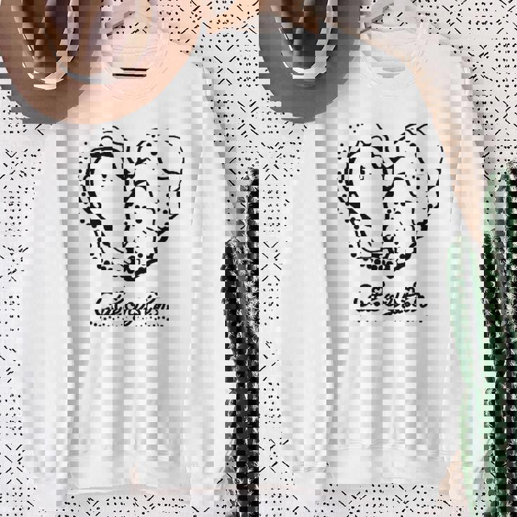 牡蠣のキャラクター「Cute Oyster」黒ver スウェットシャツ 年配の女性への贈り物