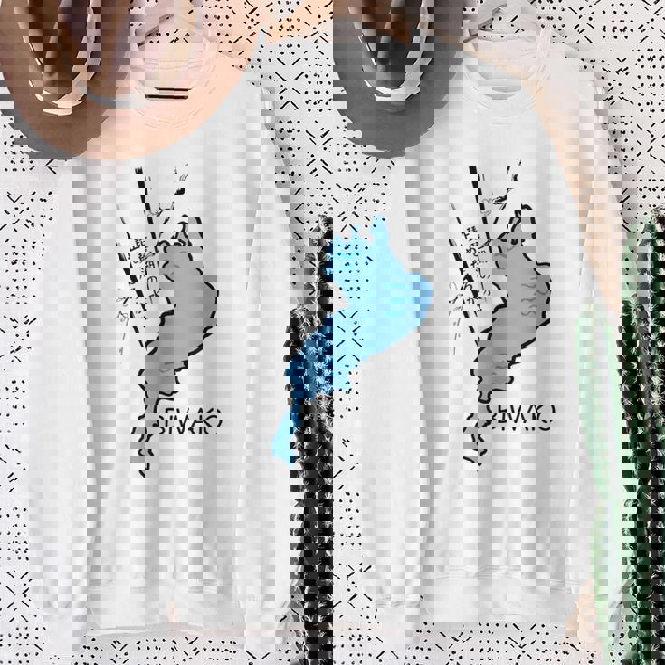 琵琶湖を止めようか大胆な日本のユーモア スウェットシャツ 年配の女性への贈り物