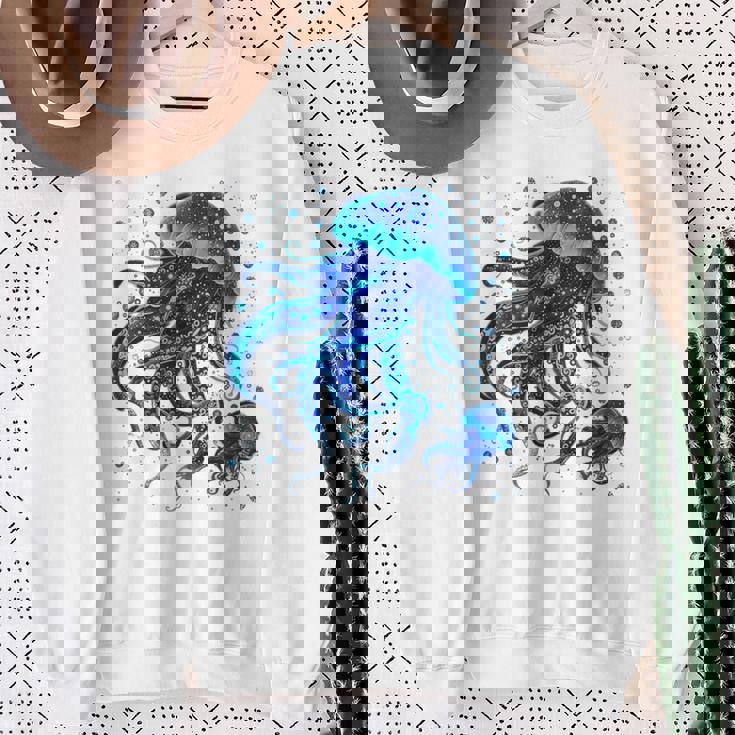 生物発光と水中世界クラゲ スウェットシャツ 年配の女性への贈り物