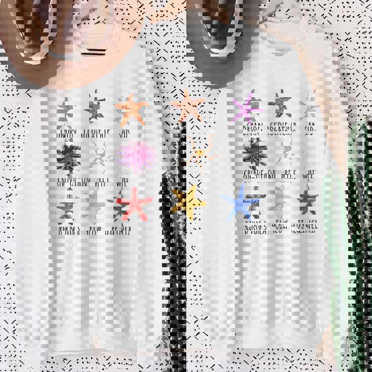異なるタイプのヒトデの品種コレクション、かわいいヒトデ Lo スウェットシャツ 年配の女性への贈り物