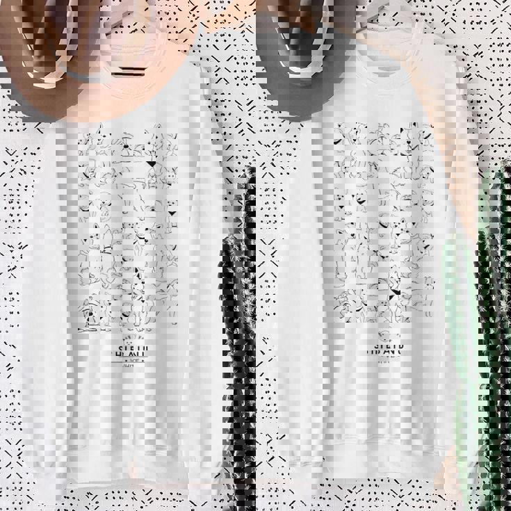 白柴たくさん かわいい柴犬 スウェットシャツ 年配の女性への贈り物