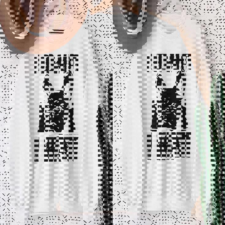 私がしたいことをする フレンチブルドッグ フレンチドッグ 犬 飼い主 犬 ギフト スウェットシャツ 年配の女性への贈り物