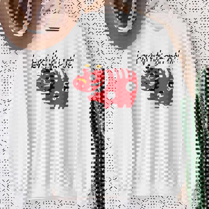 私に任せなさいっ！！ 赤べこ 疫病退散 お守り 郷土玩具 福島県 メンズ レディース キッズ スウェットシャツ 年配の女性への贈り物