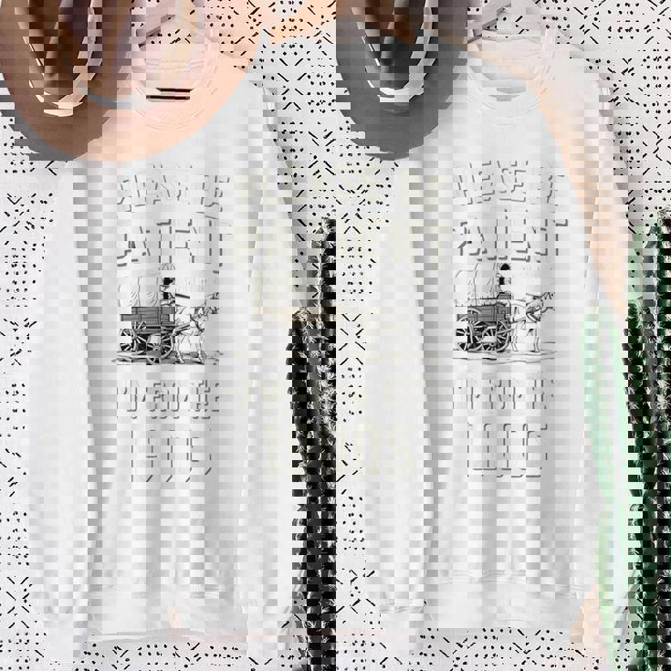 私は1900年代から面白いレトロから我慢してください 長袖tシャツ スウェットシャツ 年配の女性への贈り物